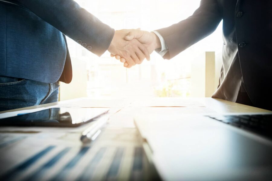 businessmen shaking hands