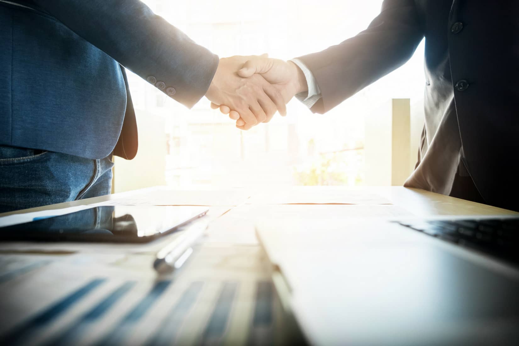 businessmen shaking hands